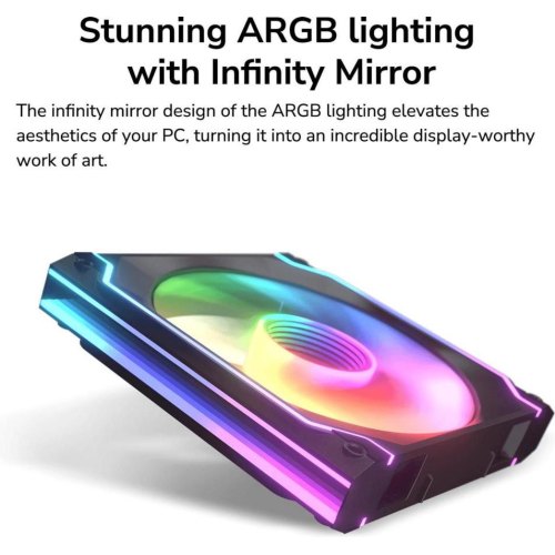 Вентилятор для корпусу Cougar SC140 ARGB, 140мм, Hydro Dynamic Bearing, 4 Pin PWM/3 Pin ARGB, білий