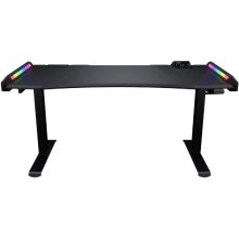 Стіл геймерський Cougar E-Mars, ергономічний дизайн, USB 3.0/Type-C/Audio хаб, RGB підсвічування, електричне регулювання висоти