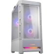 Корпус ігровий Cougar Duoface RGB, ATX/mATX/mini-ITX, без блоку живлення, 2x140мм ARGB, 1x120мм ARGB, скляне вікно, білий