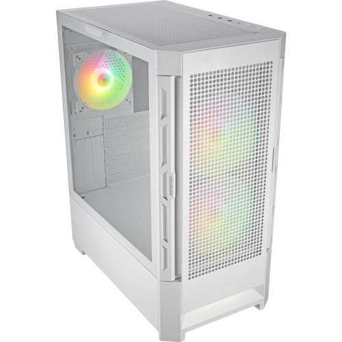 Корпус ігровий Cougar Duoface RGB, ATX/mATX/mini-ITX, без блоку живлення, 2x140мм ARGB, 1x120мм ARGB, скляне вікно, білий