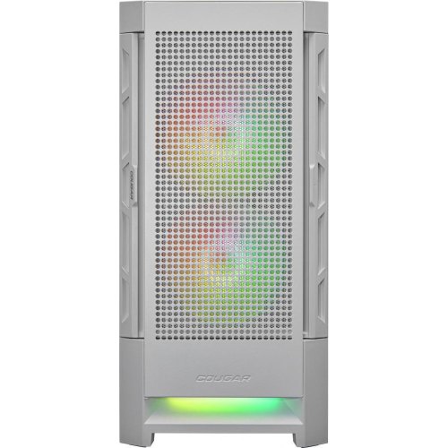 Корпус ігровий Cougar Duoface RGB, ATX/mATX/mini-ITX, без блоку живлення, 2x140мм ARGB, 1x120мм ARGB, скляне вікно, білий