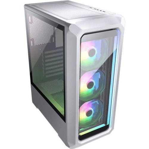 Корпус ігровийCougar Archon 2 RGB, ATX/mATX/mini-ITX, без блоку живлення, 3x120мм ARGB, скляне вікно, білий