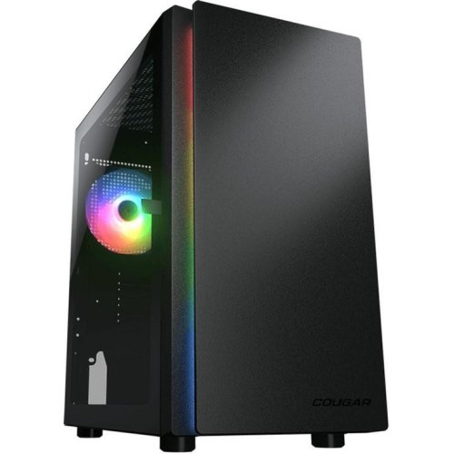 Корпус ігровий Cougar Purity RGB, mini-ITX/MicroATX, без блоку живлення, 1x120мм ARGB, скляне вікно, чорний