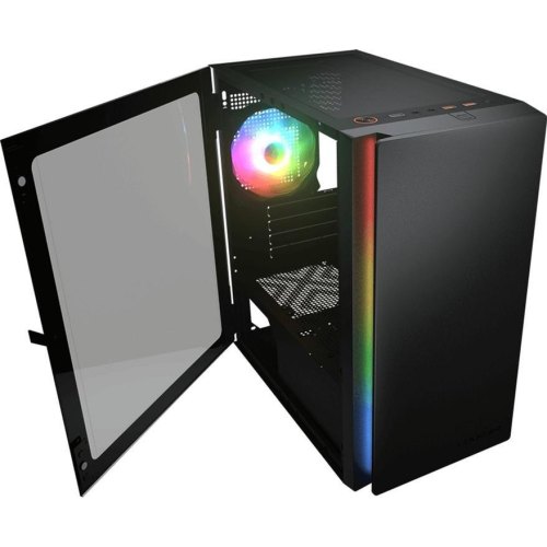 Корпус ігровий Cougar Purity RGB, mini-ITX/MicroATX, без блоку живлення, 1x120мм ARGB, скляне вікно, чорний