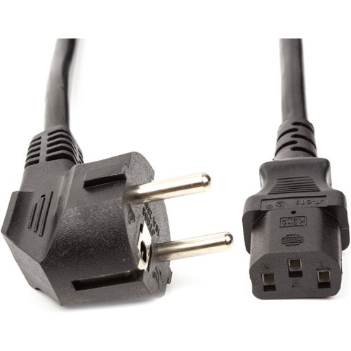 Кабель живлення PowerPlant, CEE7/17-C13, 3x1.5мм2, мідь, 5м (CC360345)