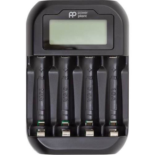 Зарядний пристрій для акумуляторів AA/AAA PowerPlant PP-UN4, microUSB