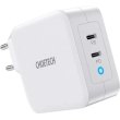 Мережевий зарядний пристрій Choetech, 2xUSB Type-C 100W, PD, GaN (PD6008)