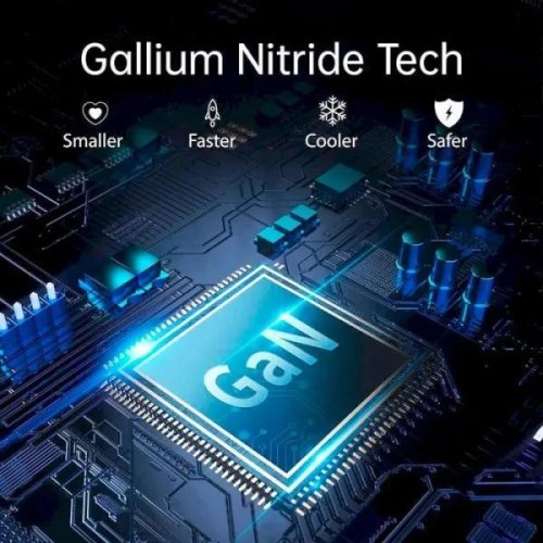 Мережевий зарядний пристрій Choetech, 2xUSB Type-C 100W, PD, GaN (PD6008)