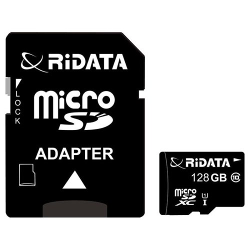 Карта пам'яті RiDATA, 128GB, microSDXC, Class 10 UHS-I, з SD адаптером (FF967403)