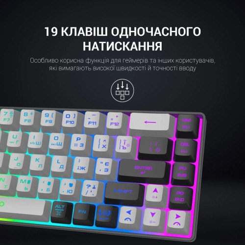 Клавіатура бездротова GamePro GK935 Wireless LED Black