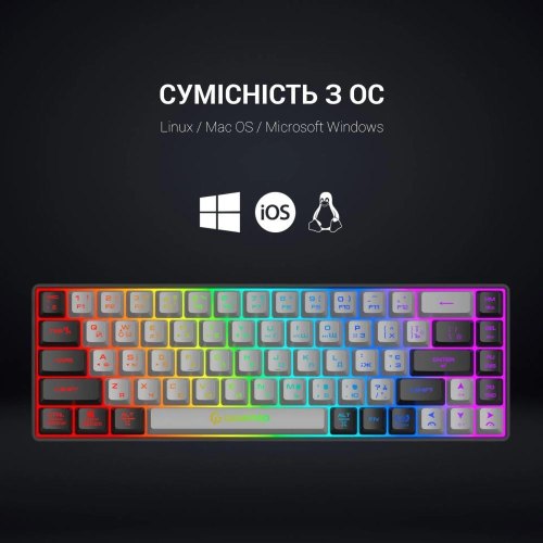 Клавіатура бездротова GamePro GK935 Wireless LED Black