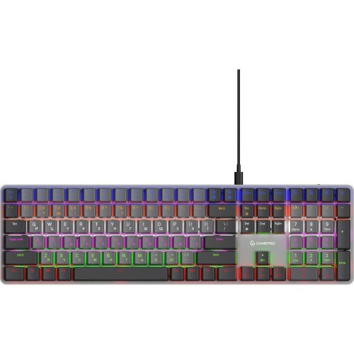 Клавіатура дротова GamePro MK145R, Red Swich, Low Profile, USB, Dark Gray