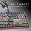Клавіатура дротова GamePro MK145R, Red Swich, Low Profile, USB, Dark Gray