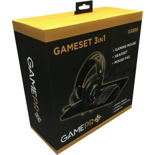 Комплект дротовий, ігровий GamePro GS890 Combo, миша, ігрова поверхня, гарнітура