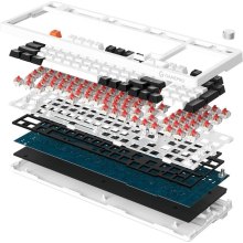 Клавіатура дротова GamePro MK170W, Hot-Swap, Red Swich, RGB, USB, UA, White