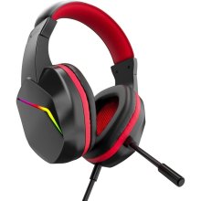 Гарнітура дротова GamePro HS311 RGB Black/Red