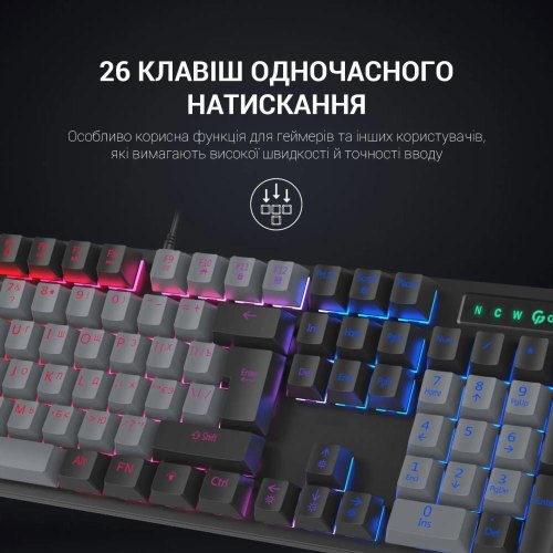 Клавіатура дротова GamePro MK105B Black