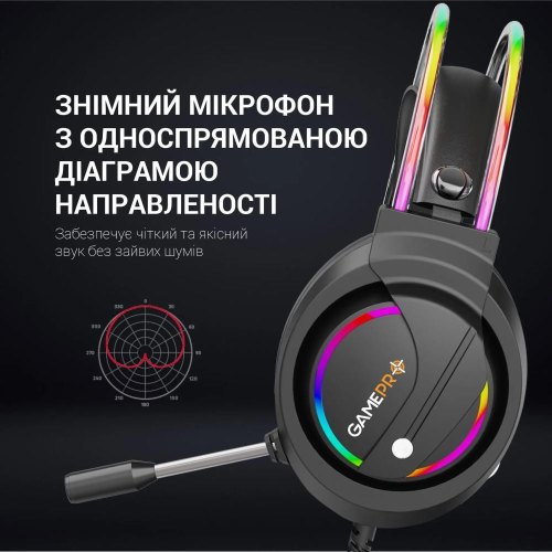 Гарнітура дротова GamePro Nitro HS733 Black