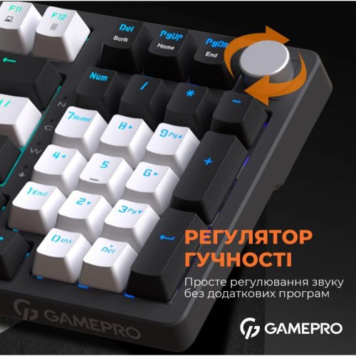 Клавіатура дротова GamePro MK170B, Hot-Swap, Red Swich, RGB, USB, UA, Black
