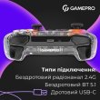 Геймпад GamePro GPX13T, 2.4G/Bluetooth 5.1/USB, PC/iOS/Android, RGB, Transparent