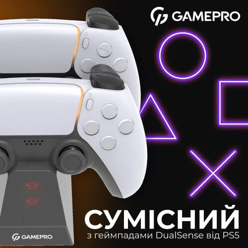 Зарядний пристрій для геймпадів GamePro CHS420B, для DualSense PS5 Black