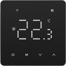 Термостат програмований TUYA, для опалення, Wi-Fi, 16A, 230VAC, чорний (HT260034)