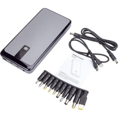 Зовнішній акумулятор Powerbank PowerPlant A16005, 25200mAh, PD 85W, DC5-20V 10 конекторів, USB-C, USB, QC 3.0 (PB931200)