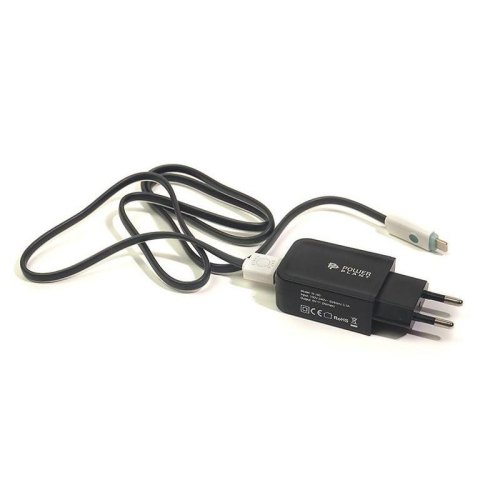 Мережевий зарядний пристрій PowerPlant W-280, USB 5V/2A, Lightning, LED (SC230020)