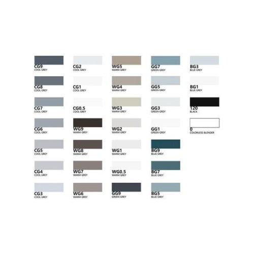 Маркери спиртові Arrtx Alp ASM-02GY, 32 кольори, сірі відтінки (LC302277)