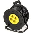 Мережевий подовжувач PowerPlant JY-2002/50, на котушці, 50м, 3x2.5мм2, 16А, 4 розетки, морозостійкий (PPRA16M50S4L)