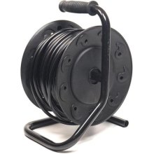 Мережевий подовжувач PowerPlant JY-2002/25, на котушці, 25м, 3x2.5мм2, 16А, 4 розетки, морозостійкий (PPRA16M25S4L)