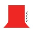 Фон студійний Puluz PU5206R, 3x6м, червоний