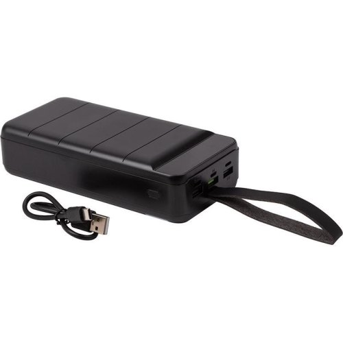Зовнішній акумулятор Powerbank PowerPlant, 36000mAh, PD 20W, USB-C, 3xUSB, Lightning, Black (PB931422)