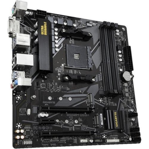 Материнська плата Gigabyte B550M DS3H R2, sAM4, AMD B550, mATX, DP/HDMI, 2xM.2, GbE Lan