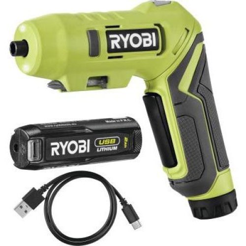 Викрутка акумуляторна Ryobi USB Lithium RSDP4-120G, 4В, 2А/год, 5Нм, 200об/хв, поворотне руків'я (5133005958)