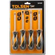Набір викруток Tolsen Ерго, 4шт, SL, PZ1, PZ2, S2, 100мм (20180T)