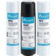 Комплект картриджів для води Ecosoft 1-2-3 Standart, картридж з поліпропілену (2шт), вугільний картридж (1шт) (CPV3ECOSTD)