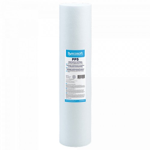 Картридж для води Ecosoft, зі спіненого поліпропілену, 5мкм, 4.5х20 (CPV45205ECO)