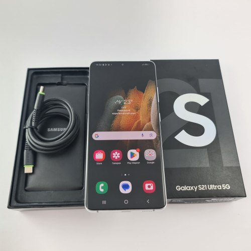 Смартфон Samsung Galaxy S21 Ultra (G998B) 256Gb Phantom Silver (SM-G998BZSGSEK) USED **