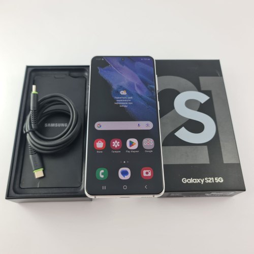Смартфон Samsung Galaxy S21 (G991B) 128Gb Phantom White (SM-G991BZWDSEK) USED **