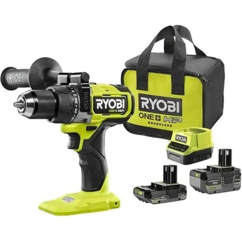 Шурупокрут-дриль ударний акумуляторний Ryobi ONE+ HP RPD18X-242S, 18В, 2А/год, 4А/год, 95Нм, 500-2100об/хв, зарядний пристрій, сумка (5133005283)