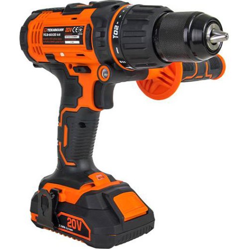 Шурупокрут-дриль ударний акумуляторний Tekhmann TCD-60/i20 kit, 20В, 2А/год, 60Нм, 440-1650об/хв (848394)