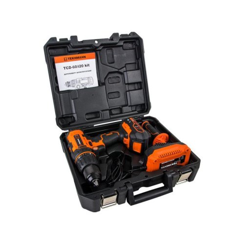 Шурупокрут-дриль ударний акумуляторний Tekhmann TCD-60/i20 kit, 20В, 2А/год, 60Нм, 440-1650об/хв (848394)