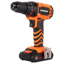 Шурупокрут-дриль акумуляторний Tekhmann TCD-18 LIW, 18В, 2х2А/год, 28Нм, 0-1300об/хв, кейс (850615)