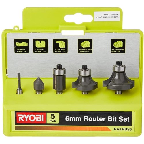 Набір фрез по дереву Ryobi RAKRBS5, 6мм, 5шт (5132003828)