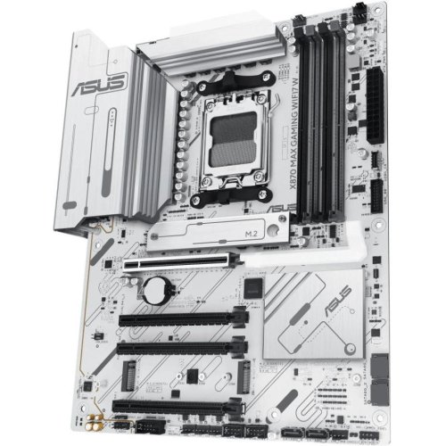 Материнcька плата ASUS X870 MAX GAMING WIFI7 W, sAM5, X870, ATX, 4xDDR5, M.2, HDMI/USB Type-C, WiFi, Bluetooth, біла (90MB1LZ0-M0EAY0)