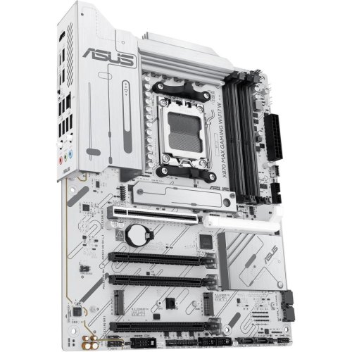 Материнcька плата ASUS X870 MAX GAMING WIFI7 W, sAM5, X870, ATX, 4xDDR5, M.2, HDMI/USB Type-C, WiFi, Bluetooth, біла (90MB1LZ0-M0EAY0)
