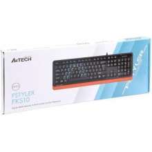 Клавіатура дротова A4Tech Fstyler FKS10, USB, чорно-помаранчева