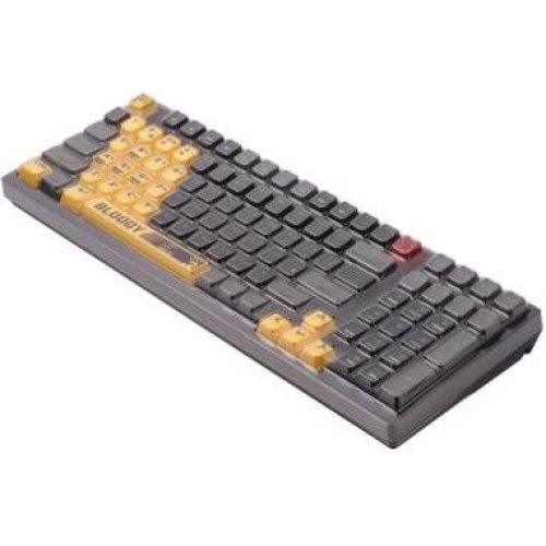 Клавіатура дротова, механічна A4Tech Bloody S98, червоні світчі, RGB підсвічування клавіш, USB, чорно-жовта