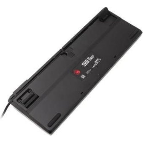 Клавіатура дротова, механічна A4Tech Bloody S98, червоні світчі, RGB підсвічування клавіш, USB, чорно-жовта